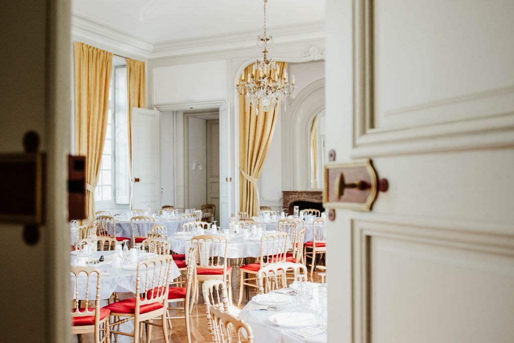 Table de mariage dans un château
